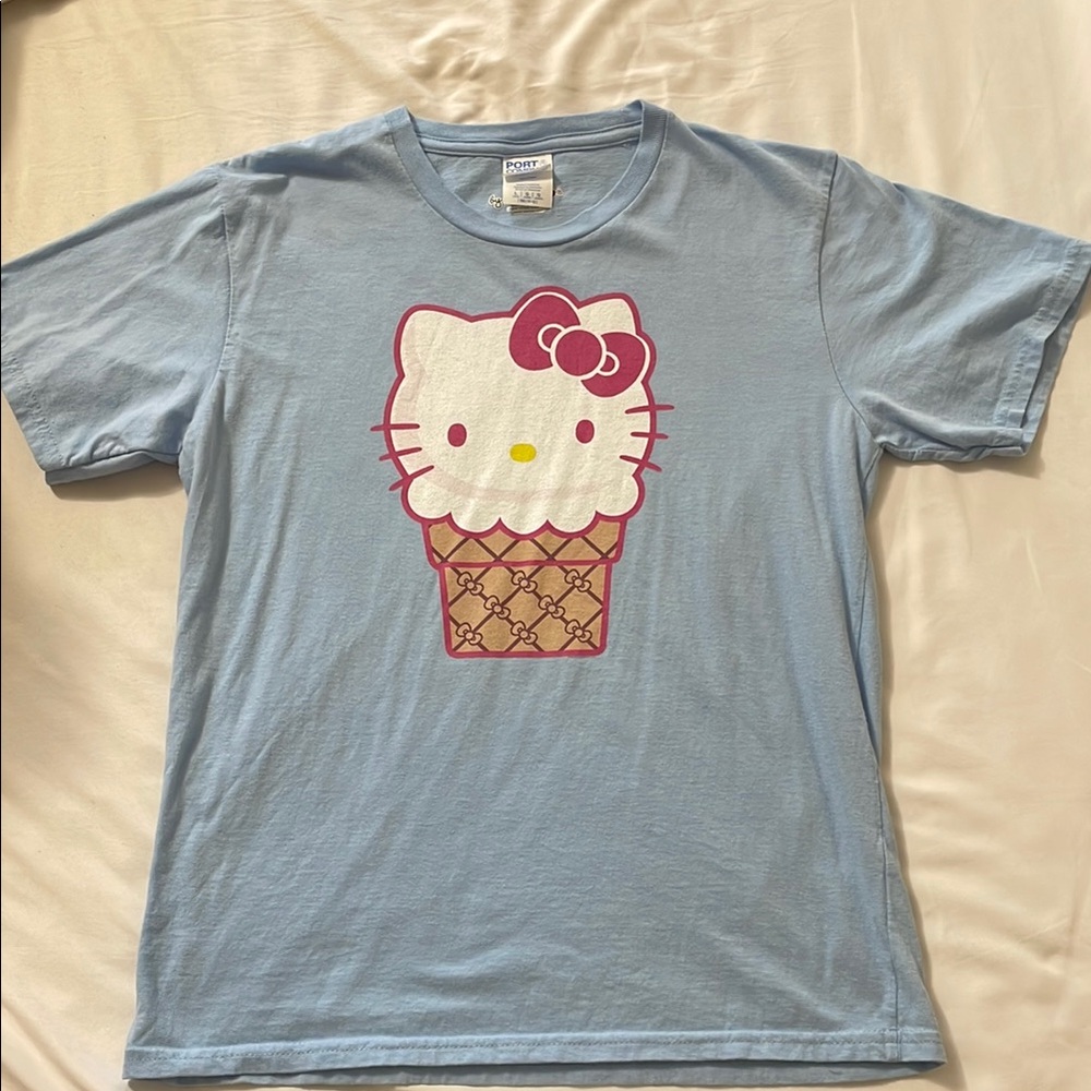 Hello Kitty Blue and Pink Short Sleeve Tee